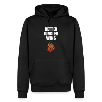 Jungler solo que streamer win smite - Männer Premium Bio Hoodie - Schwarz - Vorne - Nico (187cm)