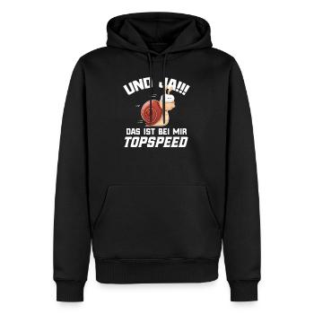 Joggen Jogging Marathon Lustiger Spruch Schnecke - Männer Premium Bio Hoodie - Schwarz - Vorne - Nico (187cm)