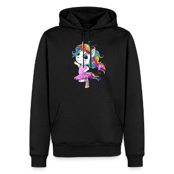 Ballett Einhorn Ballerina - Männer Premium Bio Hoodie - Schwarz - Vorne - Nico (187cm)
