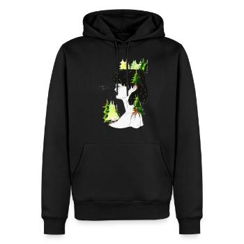 Forest Portrait - Men’s Premium Organic Hoodie - black - Front - Nico (187cm)