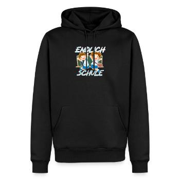 Einschulung Schule Schüler Ferien Unterricht - Männer Premium Bio Hoodie - Schwarz - Vorne - Nico (187cm)