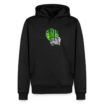 tigre - Sweat à capuche Premium bio Homme - noir - Devant - Nico (187cm)