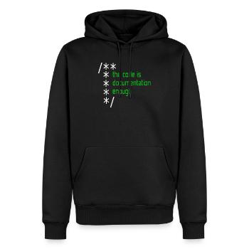 Programmierung - Männer Premium Bio Hoodie - Schwarz - Vorne - Nico (187cm)