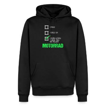 Beziehung mit Motorrad - Geschenk - Männer Premium Bio Hoodie - Schwarz - Vorne - Nico (187cm)