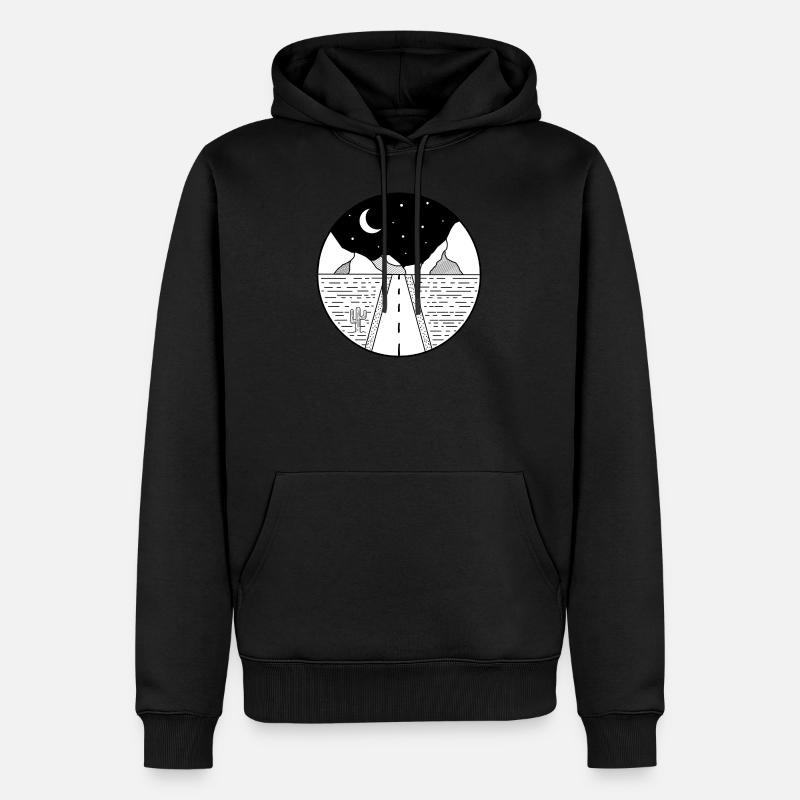Wildnis - Männer Premium Bio Hoodie - Schwarz