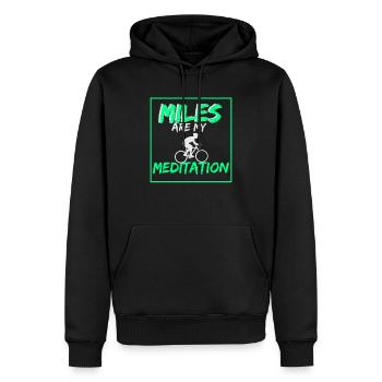Vélo vélo vélo vélo de route vélo cadeau - Sweat à capuche Premium bio Homme - noir - Devant - Nico (187cm)