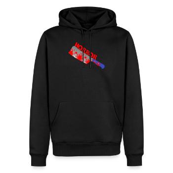 couteau d'horreur de sang - Sweat à capuche Premium bio Homme - noir - Devant - Nico (187cm)