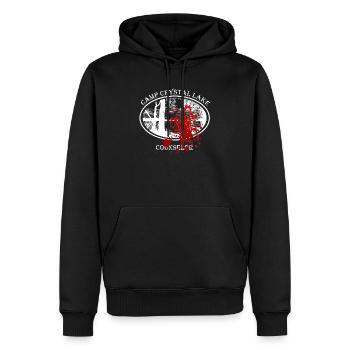 Crystal Lake Counselor - Blanc - Sweat à capuche Premium bio Homme - noir - Devant - Nico (187cm)
