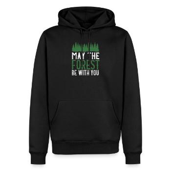 Forest Wars - Männer Premium Bio Hoodie - Schwarz - Vorne - Nico (187cm)