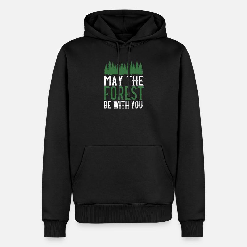 Forest Wars - Männer Premium Bio Hoodie - Schwarz