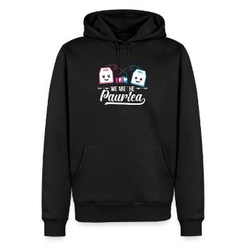 Look partenaire, couple - Sweat à capuche Premium bio Homme - noir - Devant - Nico (187cm)