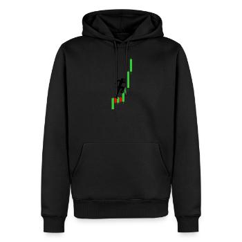 commerce - Sweat à capuche Premium bio Homme - noir - Devant - Nico (187cm)