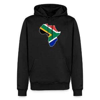 Afrique du Sud - Sweat à capuche Premium bio Homme - noir - Devant - Nico (187cm)