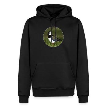 jz.birds vanneau oiseau conception illustration - Sweat à capuche Premium bio Homme - noir - Devant - Nico (187cm)