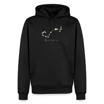 Sternzeichen Scorpion - Männer Premium Bio Hoodie - Schwarz - Vorne - Nico (187cm)