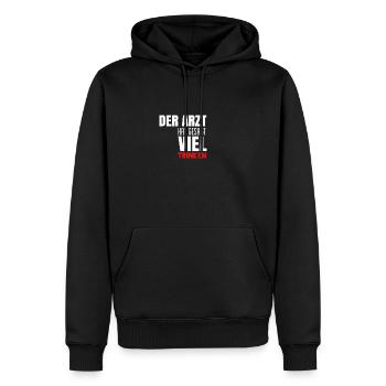 Der Arzt hat gesagt viel trinken - Männer Premium Bio Hoodie - Schwarz - Vorne - Nico (187cm)