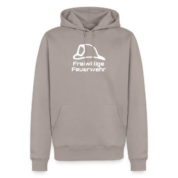 Freiwillige Feuerwehr - Männer Premium Bio Hoodie - Taupe - Vorne - Nico (187cm)