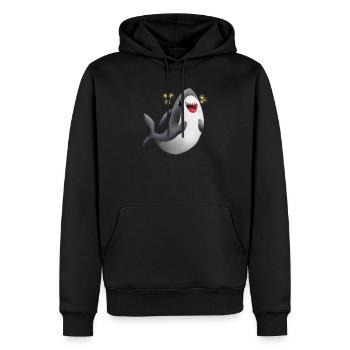 Tu es magnifique - Sweat à capuche Premium bio Homme - noir - Devant - Nico (187cm)