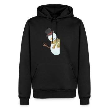 Ugly Bonhomme de neige noël neige - Sweat à capuche Premium bio Homme - noir - Devant - Nico (187cm)
