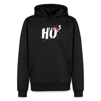 ho ho ho Weihnachts Motive - Männer Premium Bio Hoodie - Schwarz - Vorne - Nico (187cm)