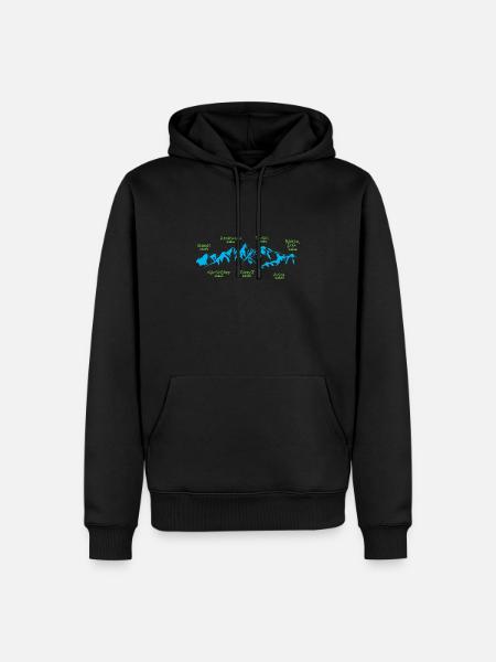 Seven Summits - Men’s Premium Organic Hoodie - black