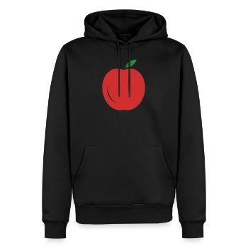 Apple - Men’s Premium Organic Hoodie - black - Front - Nico (187cm)