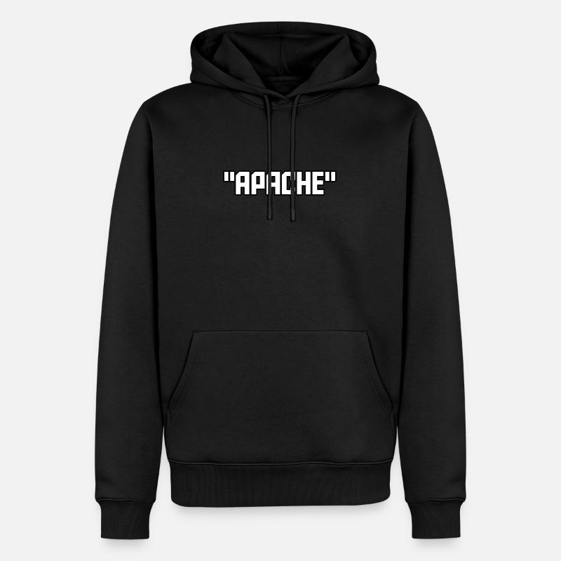 Apache - Männer Premium Bio Hoodie - Schwarz