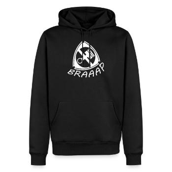 Wankel-Rotationsmotor - Männer Premium Bio Hoodie - Schwarz - Vorne - Nico (187cm)
