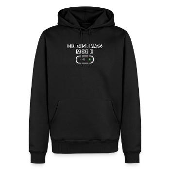 Mode De Noël - Sweat à capuche Premium bio Homme - noir - Devant - Nico (187cm)