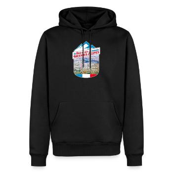 Route des Grandes Alpes 2 - Männer Premium Bio Hoodie - Schwarz - Vorne - Nico (187cm)