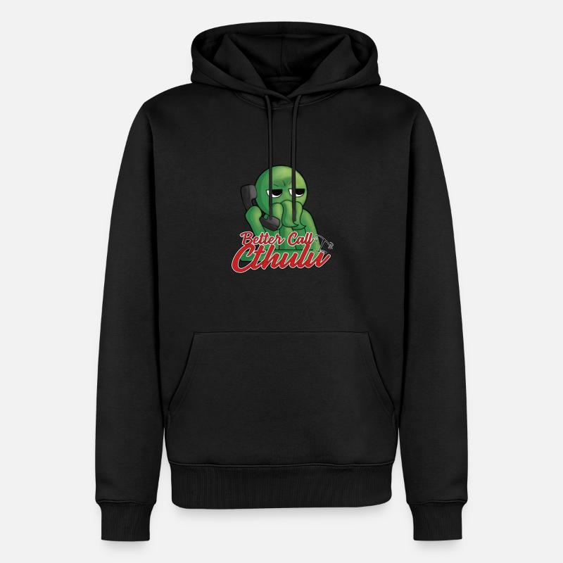Better call Cthulu - Sweat à capuche Premium bio Homme - noir