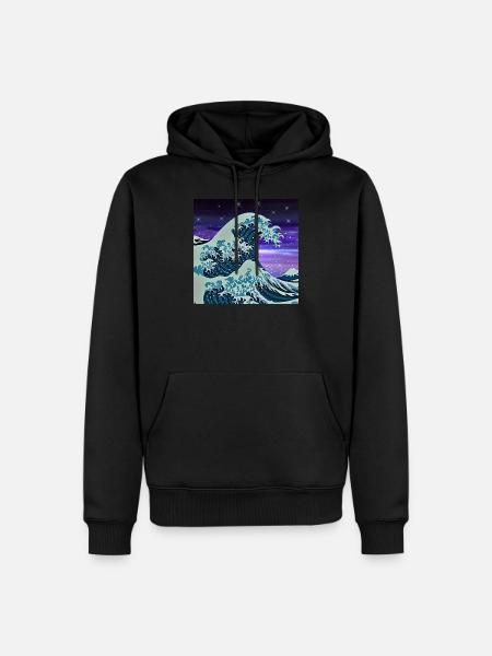 Japanese waves - Men’s Premium Organic Hoodie - black