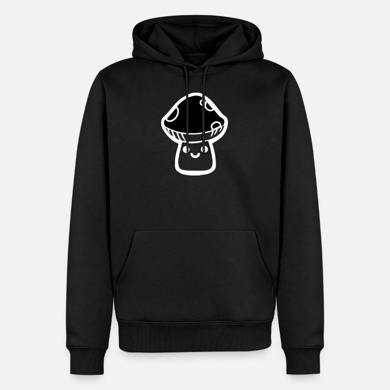 champignon - Sweat à capuche Premium bio Homme - noir
