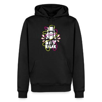 Frankie Say Relax - Men’s Premium Organic Hoodie - black - Front - Nico (187cm)