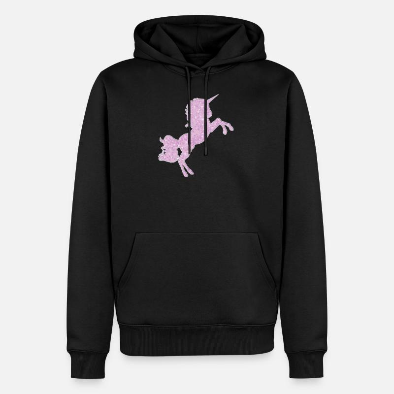 Einhorn - Männer Premium Bio Hoodie - Schwarz