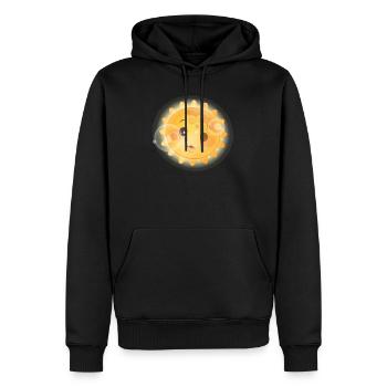Sonne - Männer Premium Bio Hoodie - Schwarz - Vorne - Nico (187cm)