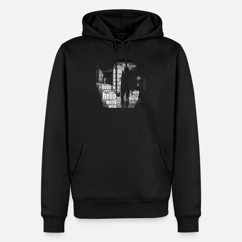 bonjour le monde - Sweat à capuche Premium bio Homme - noir