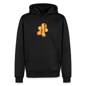 gingerbread man - Men’s Premium Organic Hoodie - black - Front - Nico (187cm)