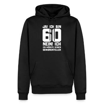 60. Geburtstag lustiger Spruch zum sechzigsten - Männer Premium Bio Hoodie - Schwarz - Vorne - Nico (187cm)