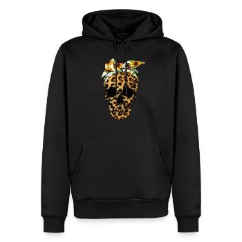 Crâne Tournesol Bandana Fille - Sweat à capuche Premium bio Homme - noir - Devant - Nico (187cm)