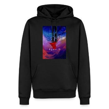 Agust D suga - Sweat à capuche Premium bio Homme - noir - Devant - Nico (187cm)