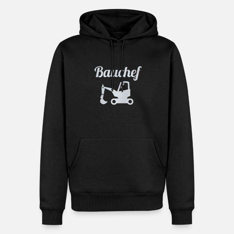 Bauchef - Sweat à capuche Premium bio Homme - noir