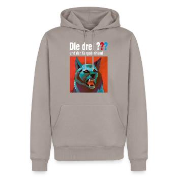 The Three ??? and the Carpathian Dog - Men’s Premium Organic Hoodie - taupe - Front - Nico (187cm)