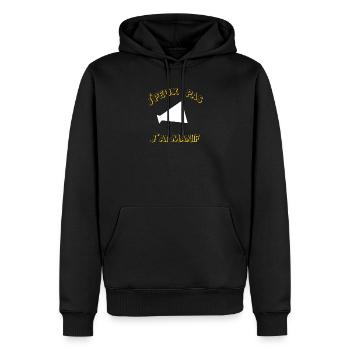 J'peux pas j'ai manif - Sweat à capuche Premium bio Homme - noir - Devant - Nico (187cm)