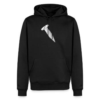 Slotted screw - Men’s Premium Organic Hoodie - black - Front - Nico (187cm)