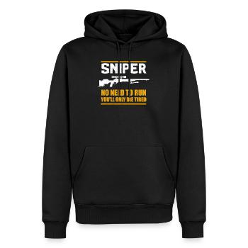 Sniper pas besoin d'exécuter l'humour de tireur d'élite - Sweat à capuche Premium bio Homme - noir - Devant - Nico (187cm)