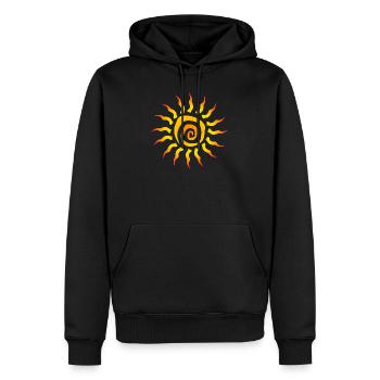 Symbol Spirale Sonne Geschenkidee - Männer Premium Bio Hoodie - Schwarz - Vorne - Nico (187cm)