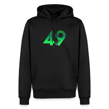 Big 49 - Men’s Premium Organic Hoodie - black - Front - Nico (187cm)