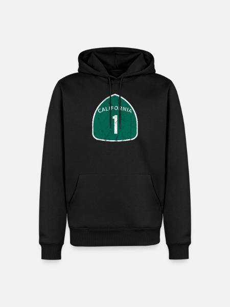 Highway Number One - Men’s Premium Organic Hoodie - black
