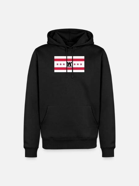 Le drapeau de Drenthe - Sweat à capuche Premium bio Homme - noir